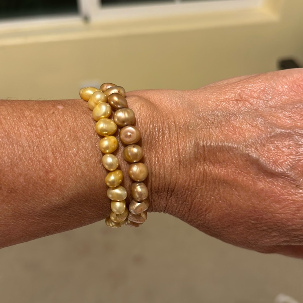 Two Freshwater beaded bracelets